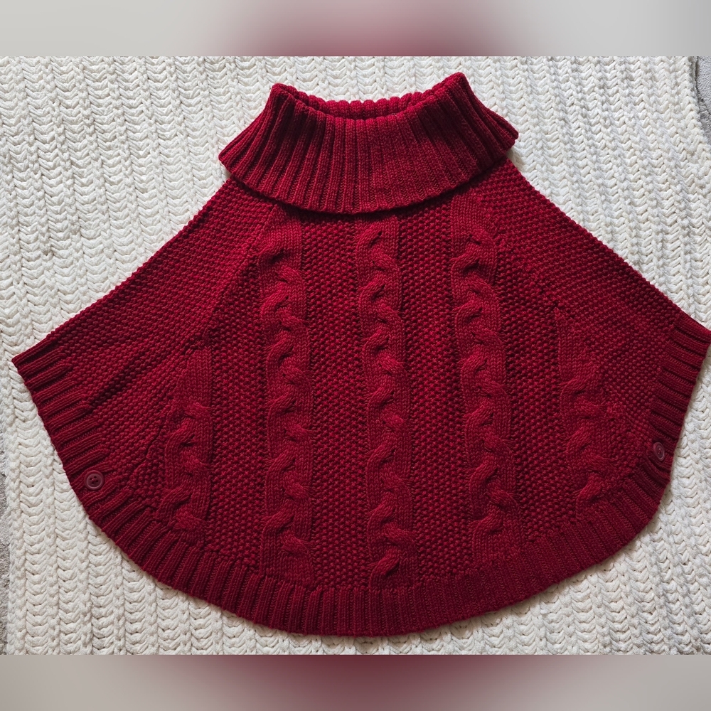 Toddler Cable knit Cape
